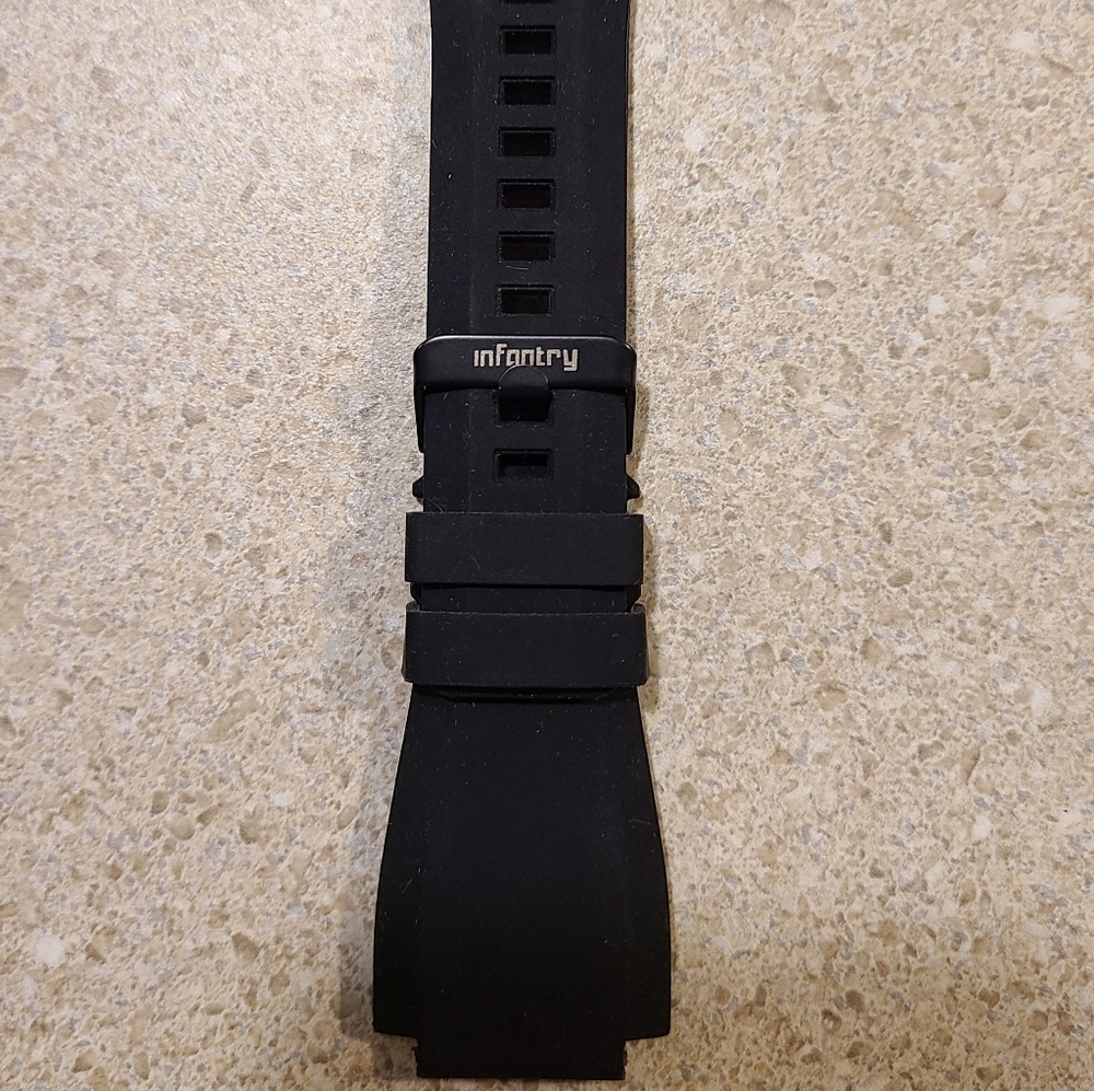 New Black Silicone Watch Strap 24mm XL